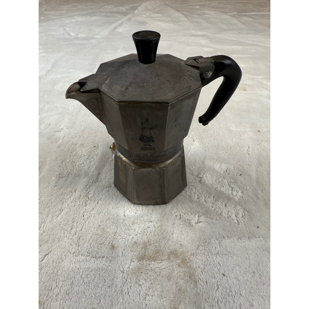 Bialetti Moka Express 6 Cup Espresso Maker Made in Italy Vintage Stovetop